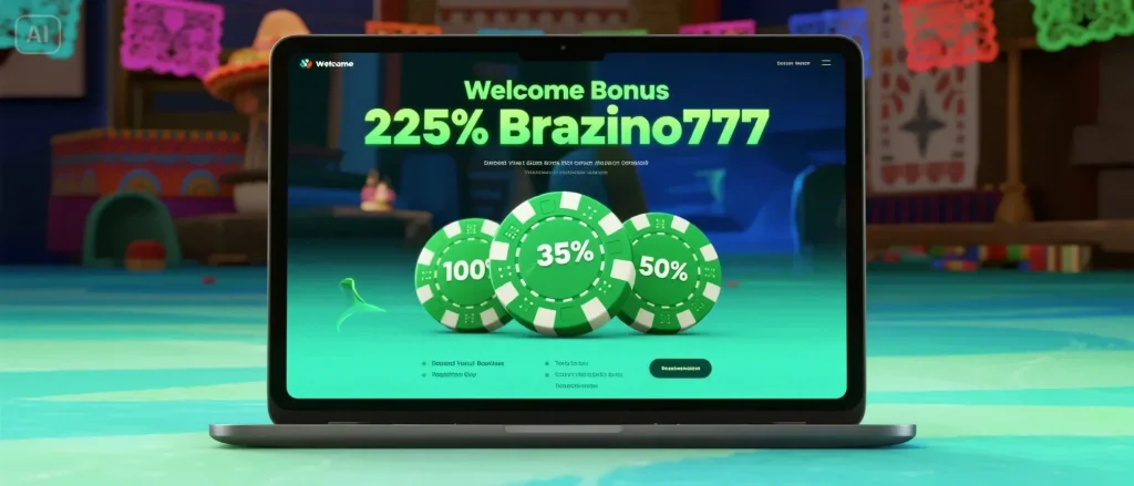Bono de Bienvenida Brazino777 225% en tres depósitos