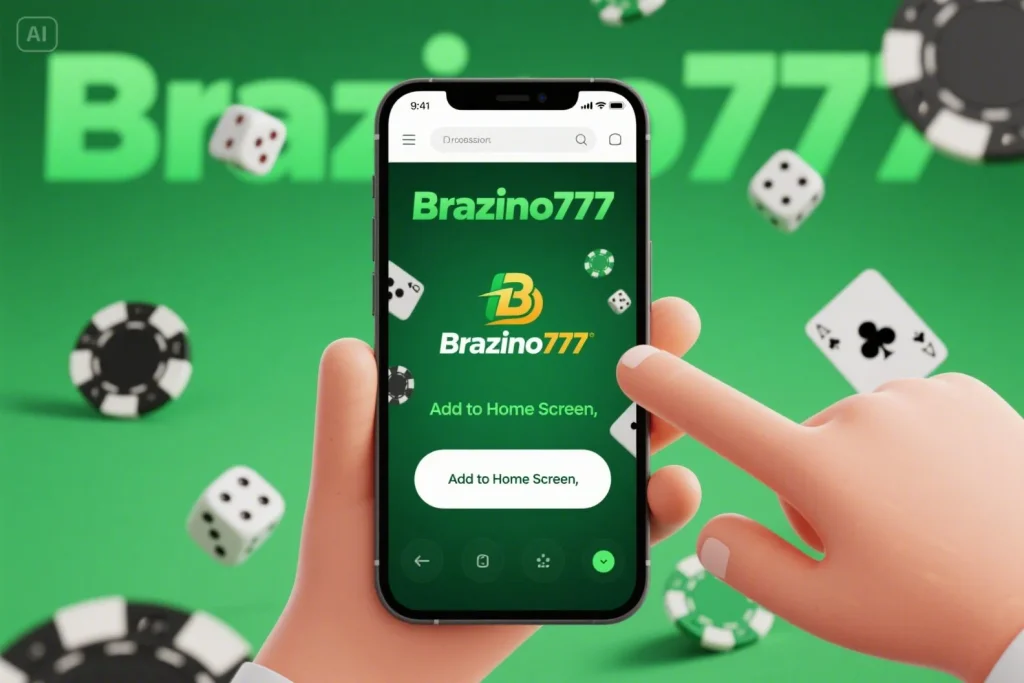 Proceso de instalación de la app Brazino777 en un dispositivo Android.